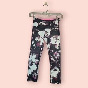 Lululemon Wunder Under Crop III High Rise Kara Blossom Multi Cropped Women's 2